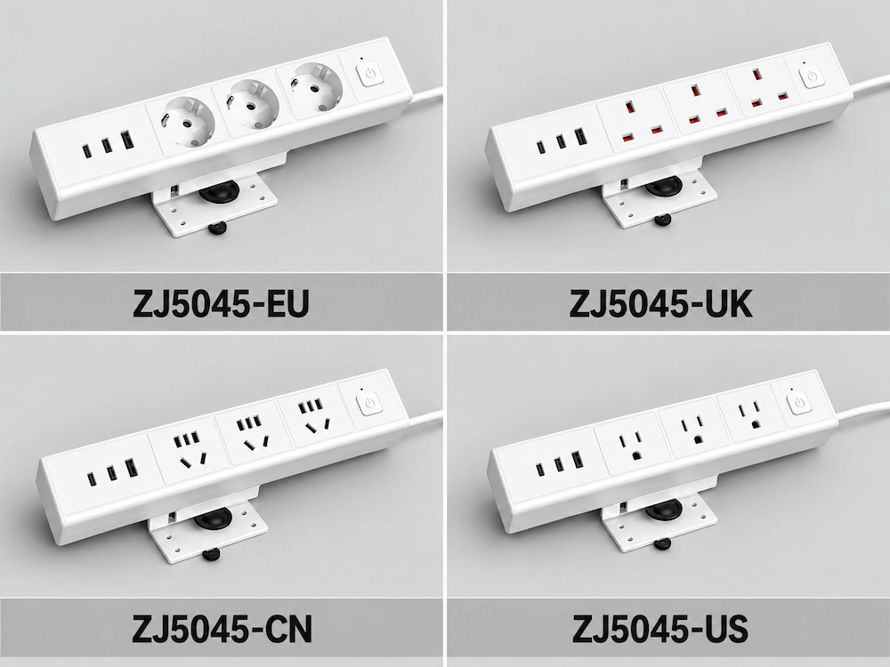 zj5045 cn us uk and eu target market desk clamp socket versions