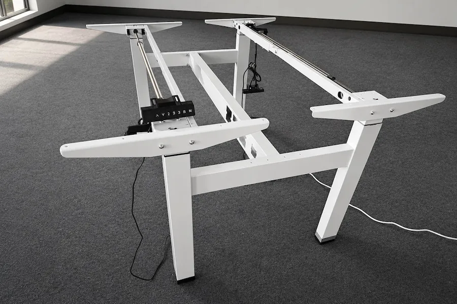 electric height adjustable desk frame with motorized lifting system