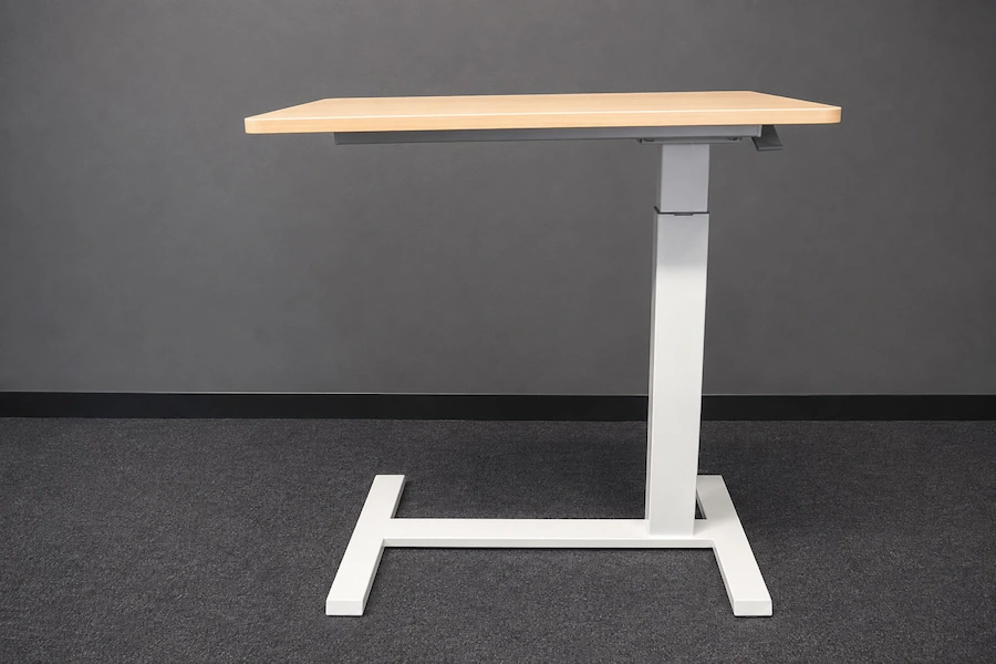 mike pneumatic height adjustable table with gas assisted lifting mechanism