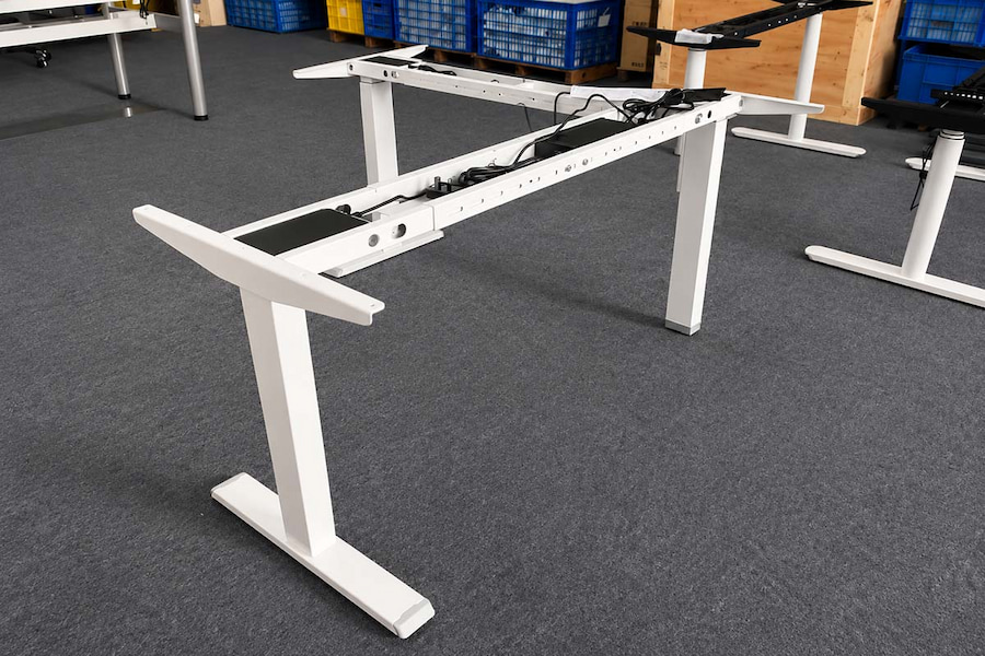 height adjustable desk frame without desktop for office furniture integration