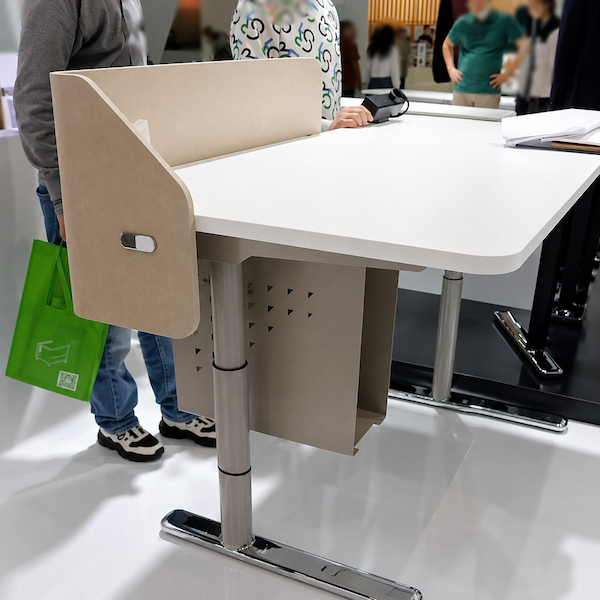 height adjustable desk setup used to compare load speed height range noise and stability conditions