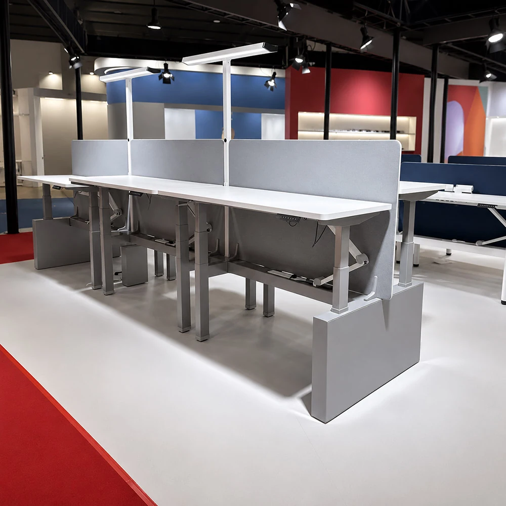 height adjustable workstation setup used to explain moving load, rated load, and stability review
