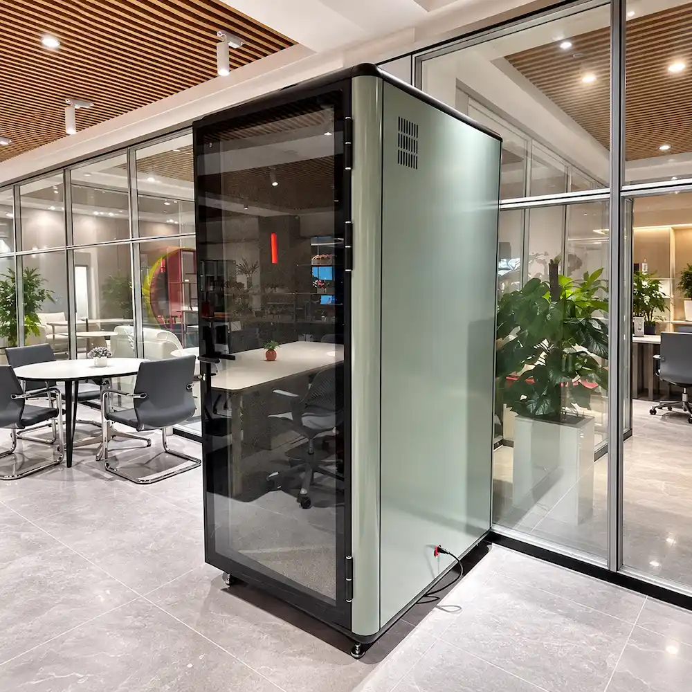 1 person office pod for private calls video meetings and focused work