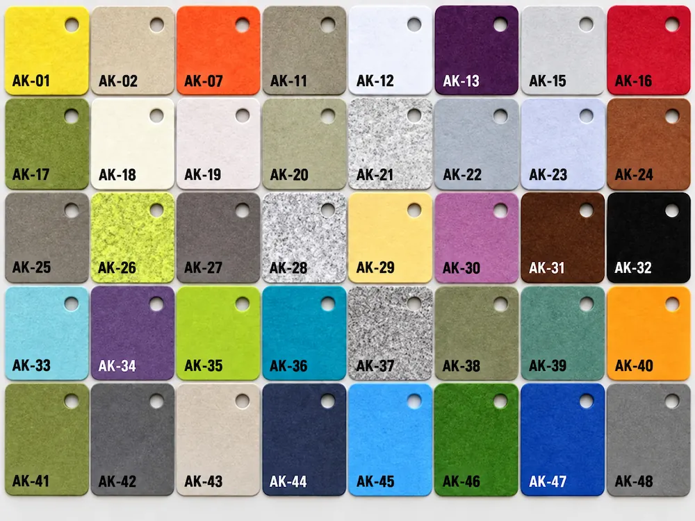 interior acoustic panel color samples for 1 person office pod configuration