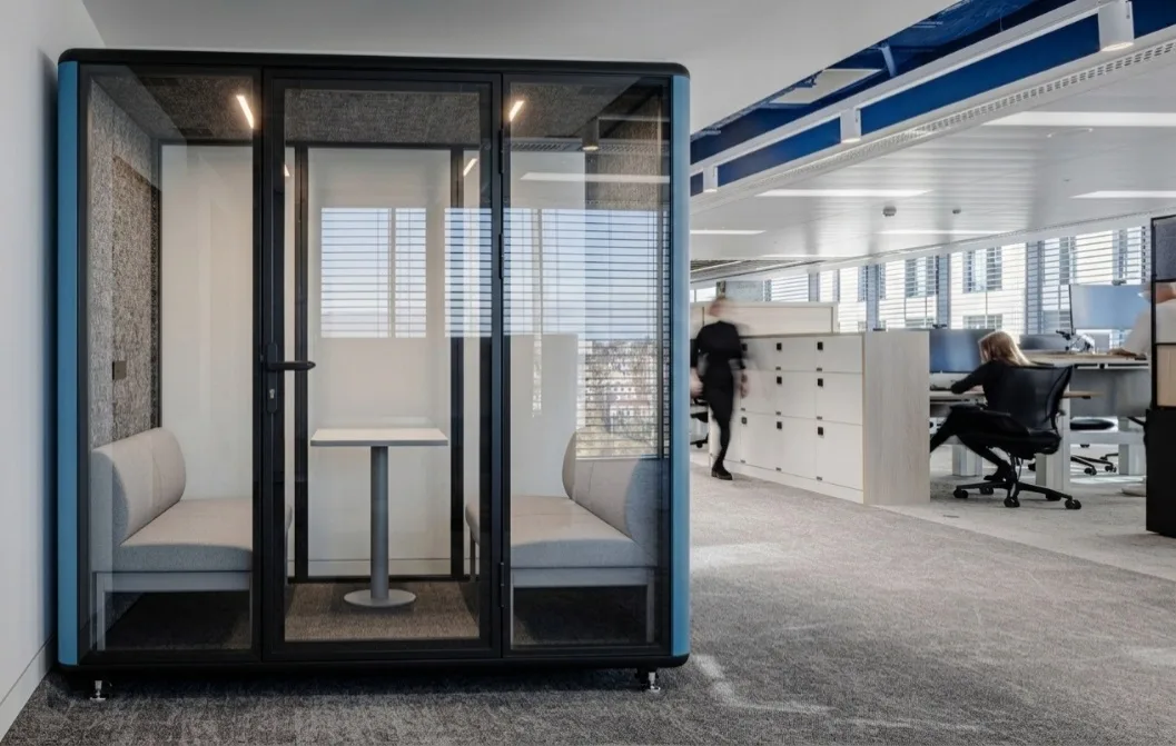 6p meeting pod model c with 12 sided curved exterior profile