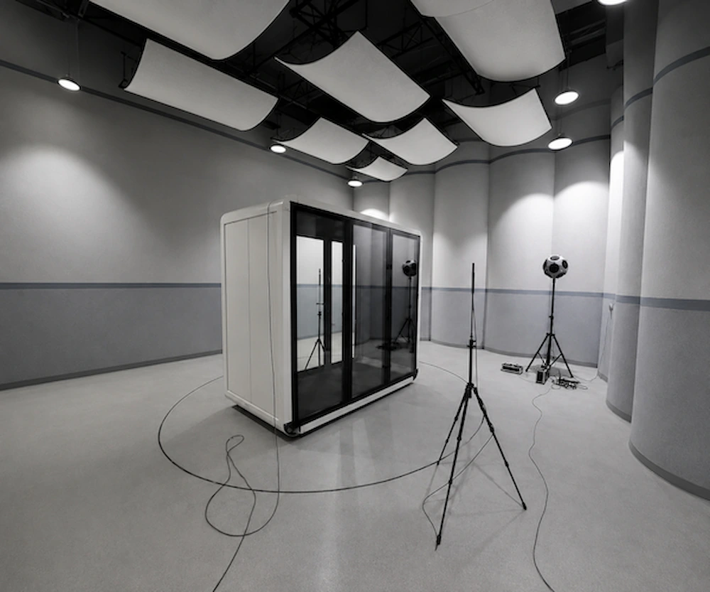 acoustic testing photo for onmuse office pod evidence context
