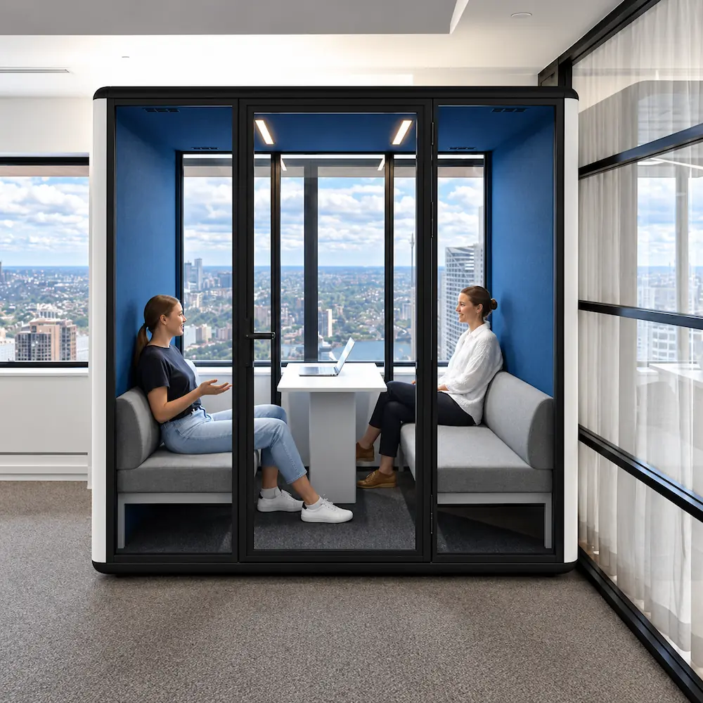 Office Pod Capacity Selection Compare 1P, 2P, 4P, and 6P Pods