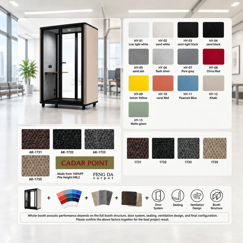 office phone booth color and finish options