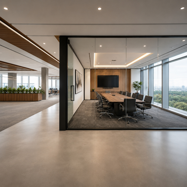 traditional meeting room for formal meetings and larger group discussions in a modern office