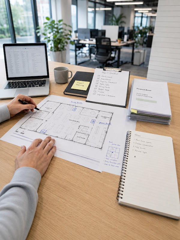 phone booth layout planning