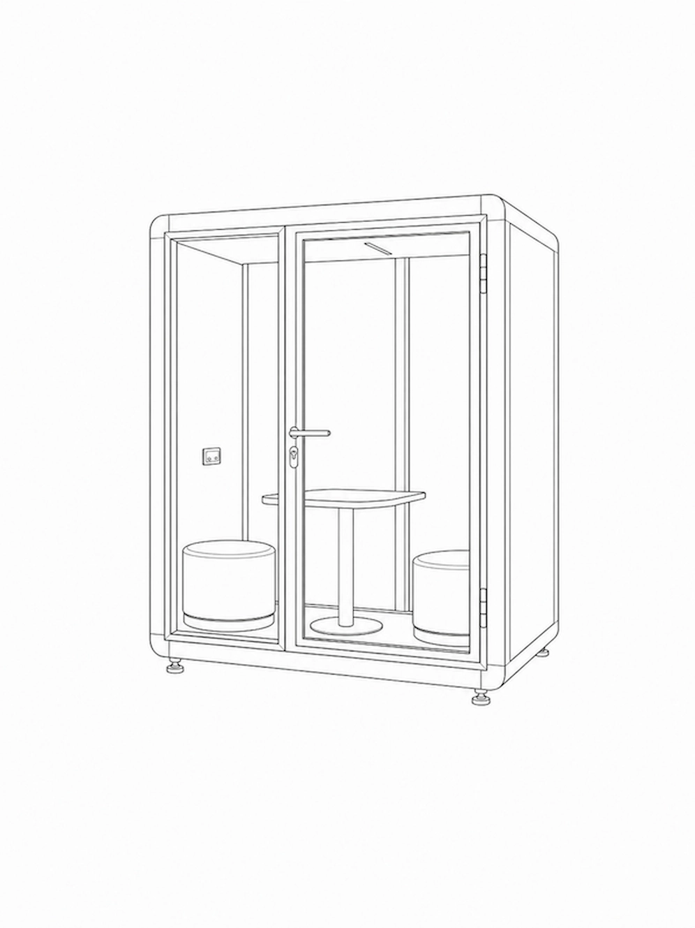 2p meeting pod for one on one conversations