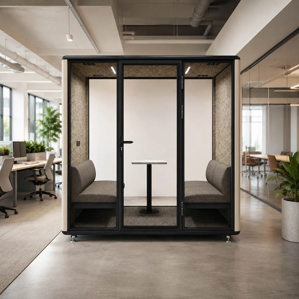 large office meeting booth in open space