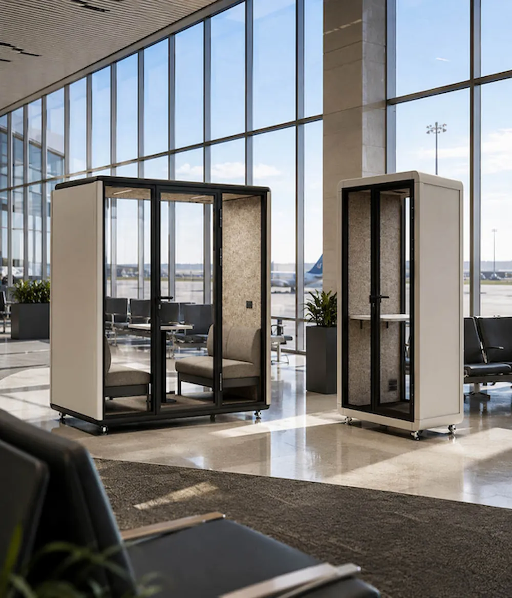 office phone booth and meeting pod options for commercial project supply