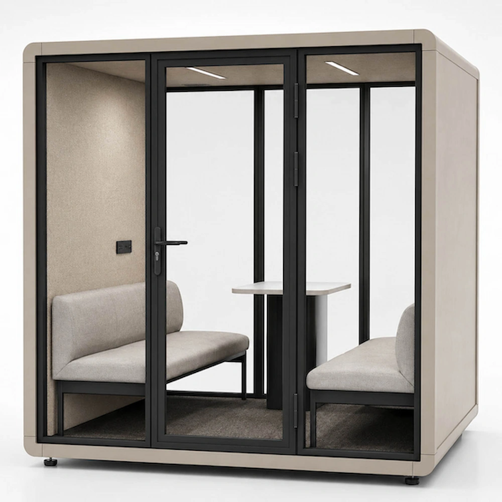 4 person and 6 person meeting pods for video conferencing
