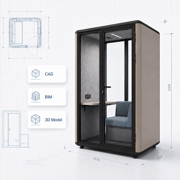 office phone booth cad bim and 3d model request visual