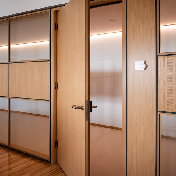 wood-glass-demountable-wall-system-door-cad-bim-drawing-support