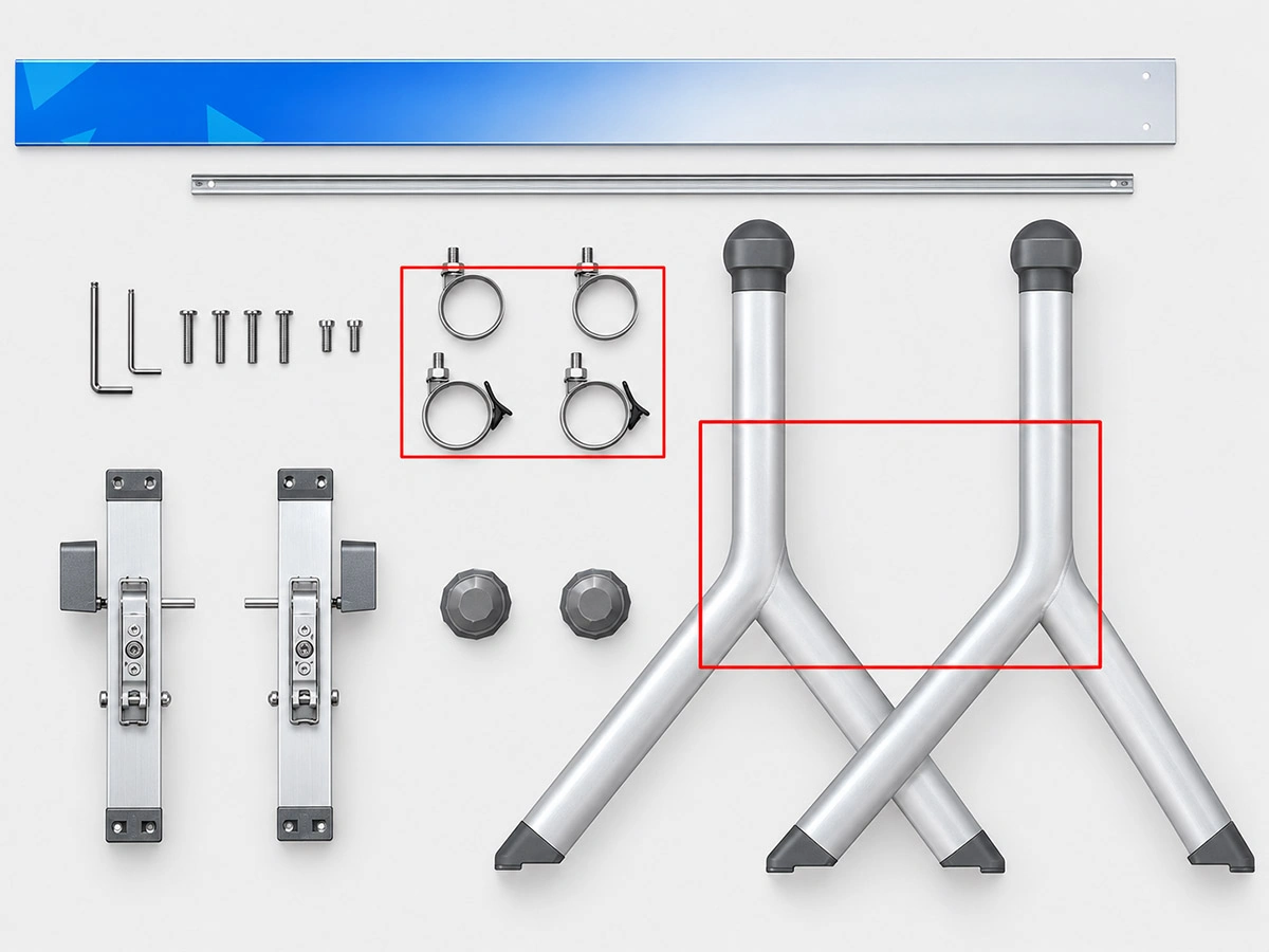 desk frame installation guide resource showing components and installation instructions