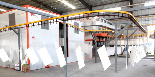 Powder coating line