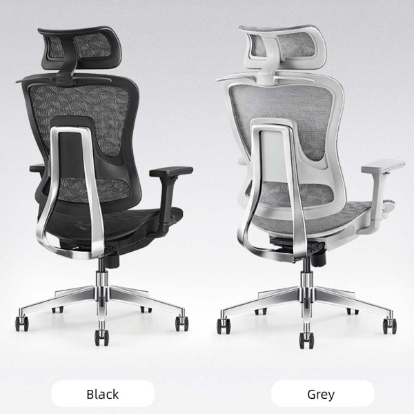the back side for one black and one white office chair back