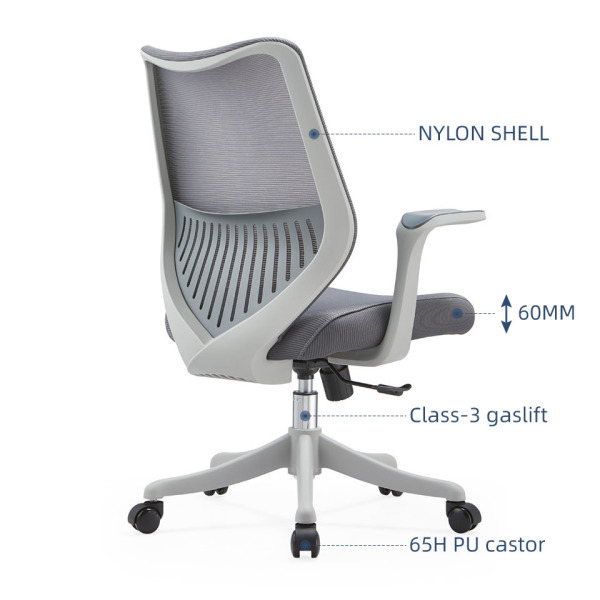office conference chairs-back 45 degree angle with details of chair material