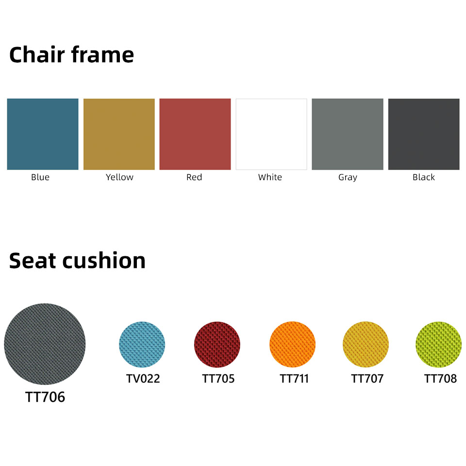 chair for classroom-seat cushion and chair frame colour swatch