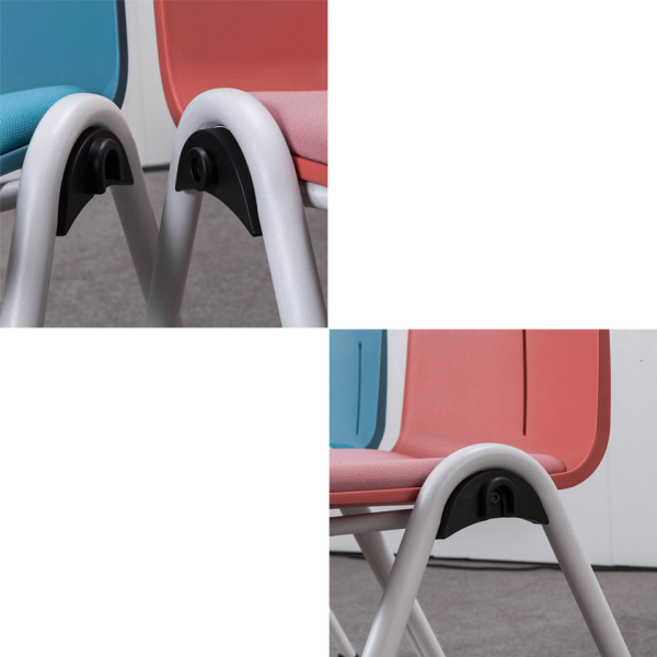 conference room chair-one red and one blue connection method