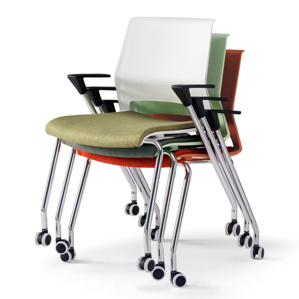 conference room chairs with wheels-3pcs stackable chair