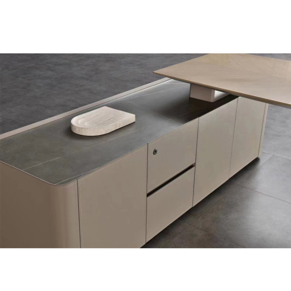 wood l shape desk