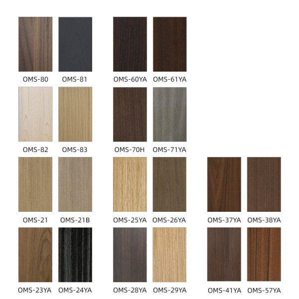 wood corner desk veneer color swatch