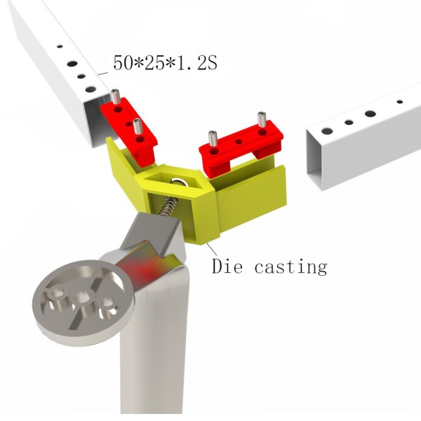 metal-work-desk connector details