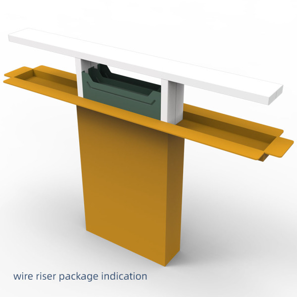 white-office-desk mid wire riser package