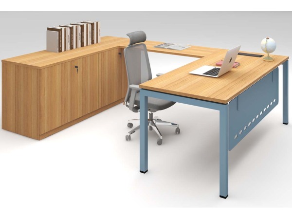 l shaped desk wood