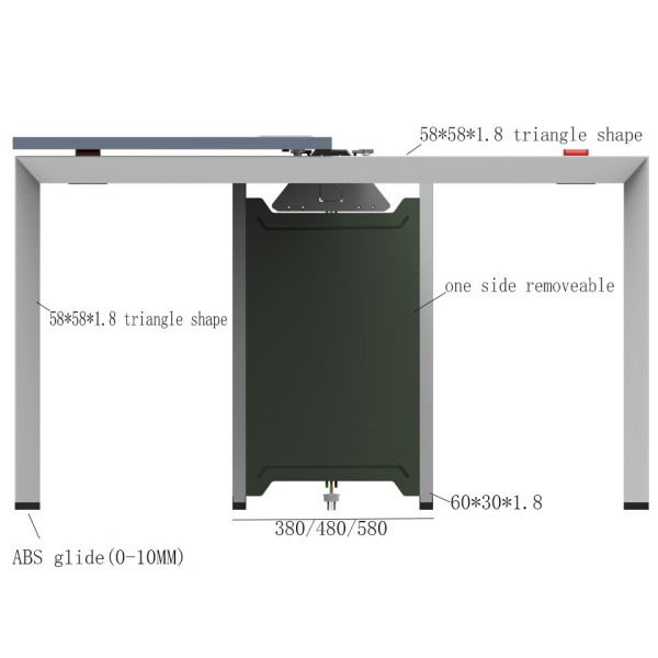 steel-pipe-table-legs mid wire riser structure