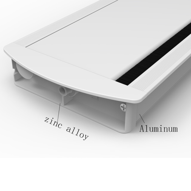 Cable Hole Cover, Aluminum Alloy Desk Grommet for Wire flipper_0