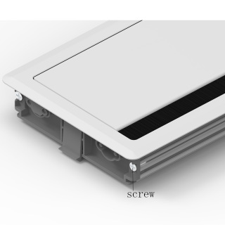 Soft Closing Aluminum Alloy Desk Wire Cable Flipper