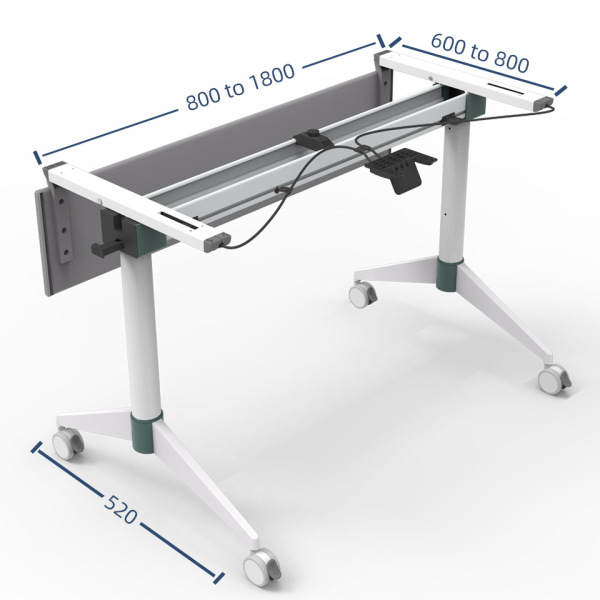 folding aluminum table diminison