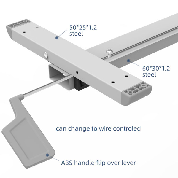 folding metal table flip mechanism detail