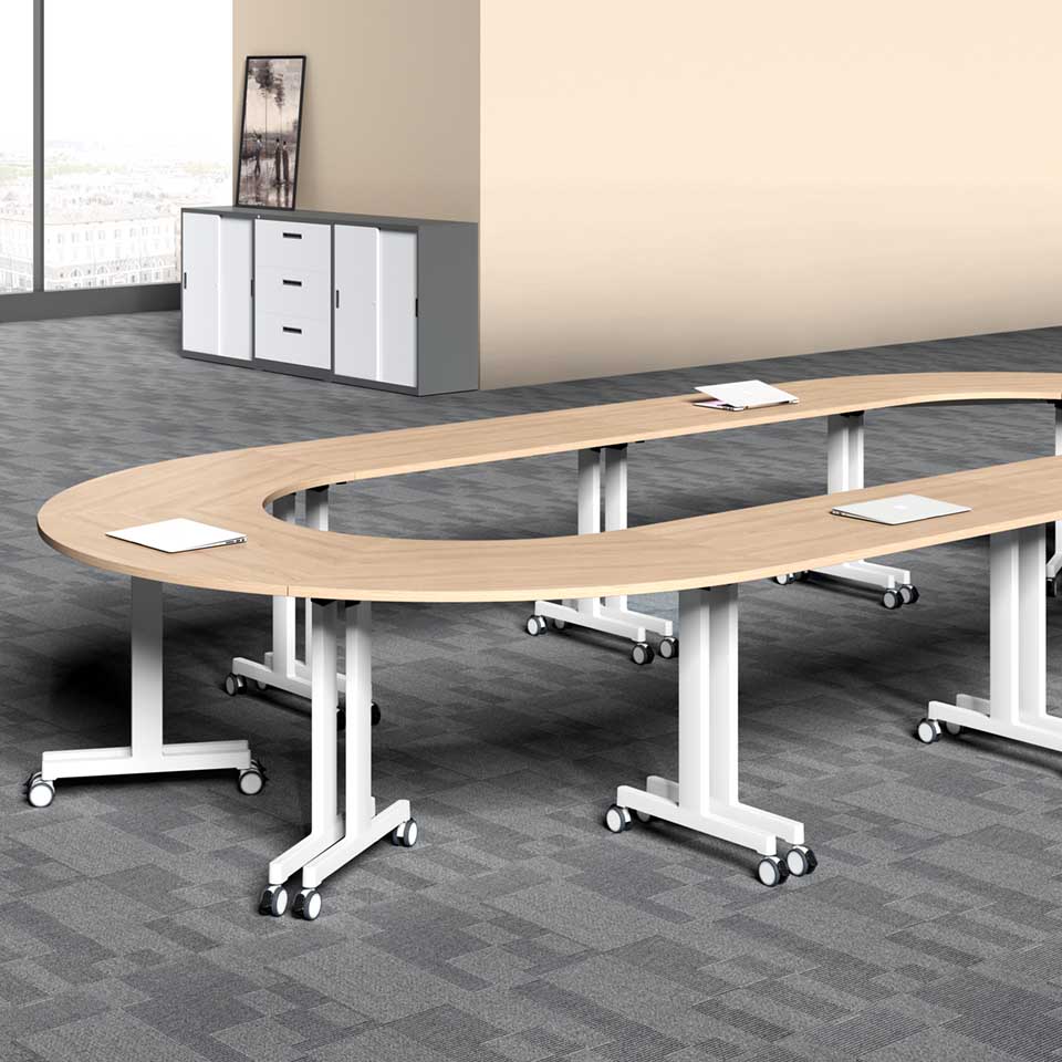 foldable office table configuration diagram