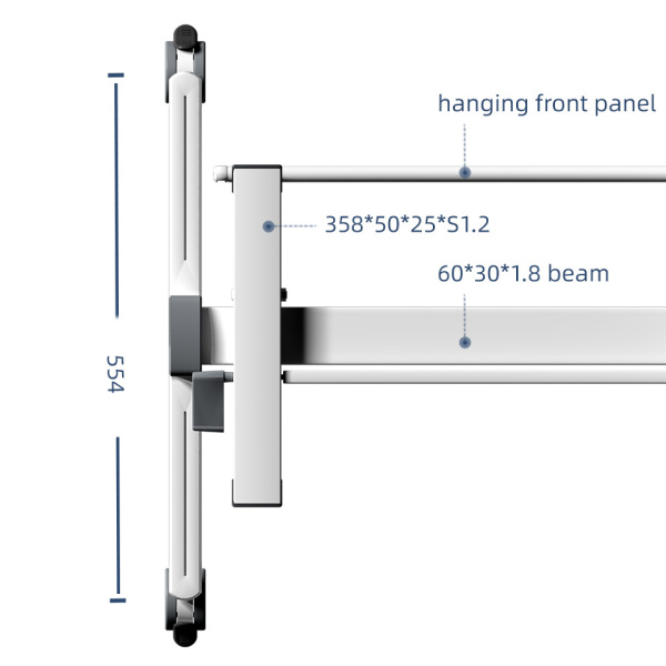 folding desk top views and details