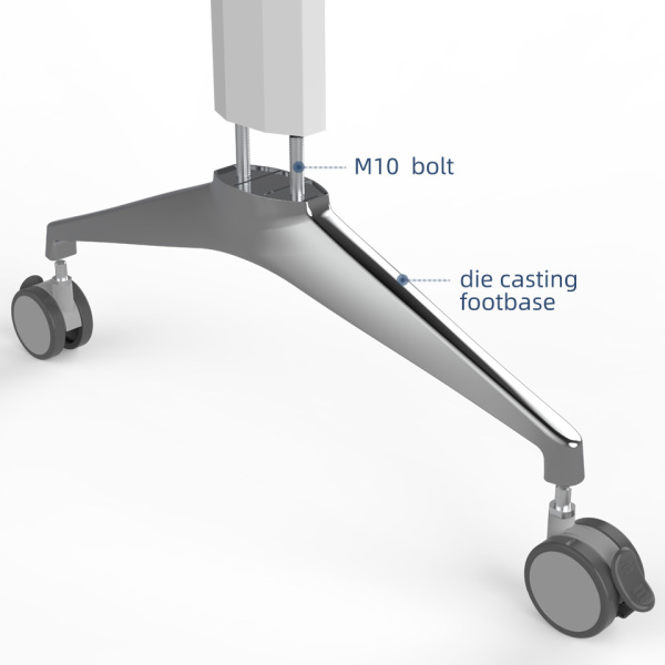 rolling-conference-table T-base detail