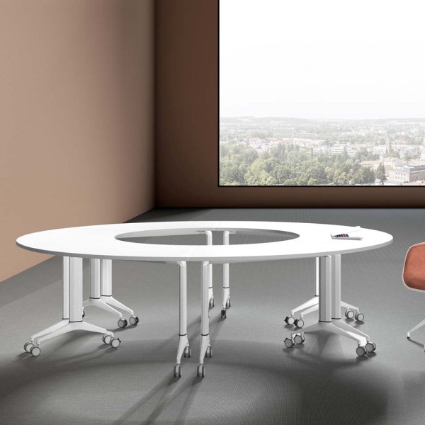 white-round-folding-table